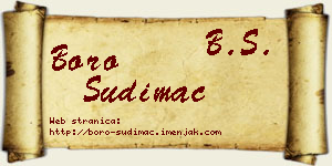 Boro Sudimac vizit kartica